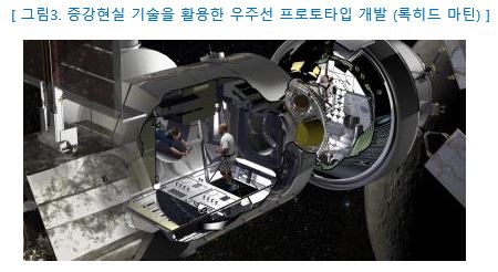 그림 3 - 증강현실 기술을 활용한 우주선 프로토타입 개발 (록히드 마틴)