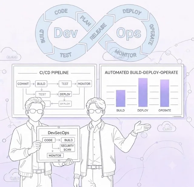 DevOps 플랫폼 현장 직면 문제 일러스트